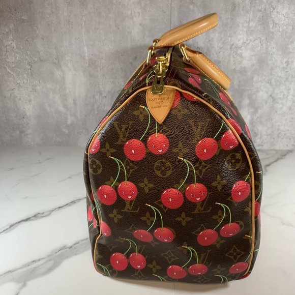 βSOLDβ π Louis Vuitton Cherry Keepall 45 Cerises Weekend Monogram bag Murakami - Picture 5 of 16